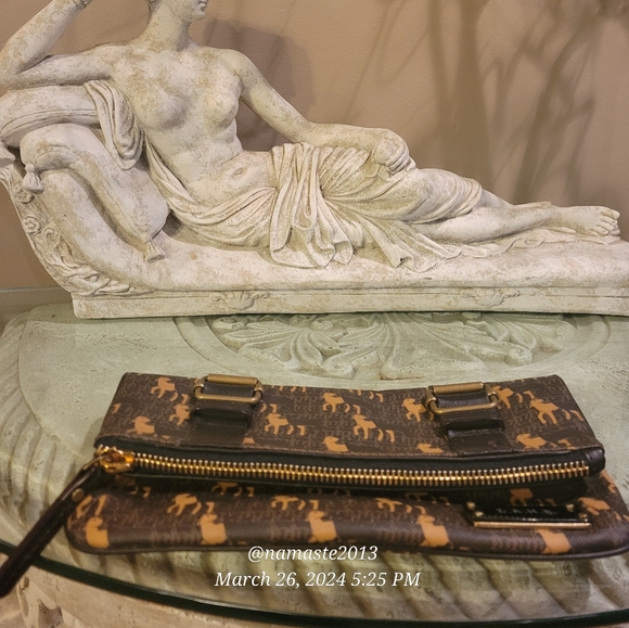 L.A.M.B. Gwen Stefani Multi Patern Fold Over Clutch Designer Luxury Celeb  #747 - Picture 5 of 14